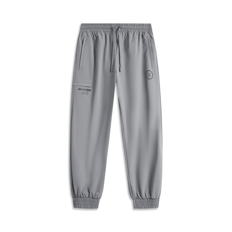 李宁休闲裤男春韦德系列舒适透气百搭常规九分休闲裤AKQU409--B品