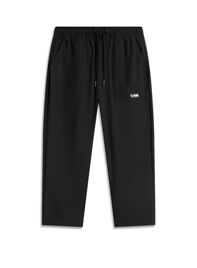 李宁运动裤男春运动时尚系列简约宽松透气九分运动裤AYKU593--B品