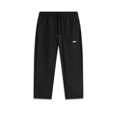 李宁运动裤男春运动时尚系列简约宽松透气九分运动裤AYKU593--B品