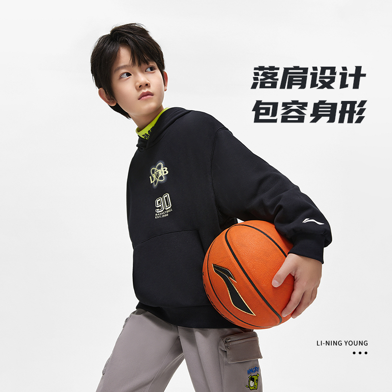 篮球系列套头李宁连帽