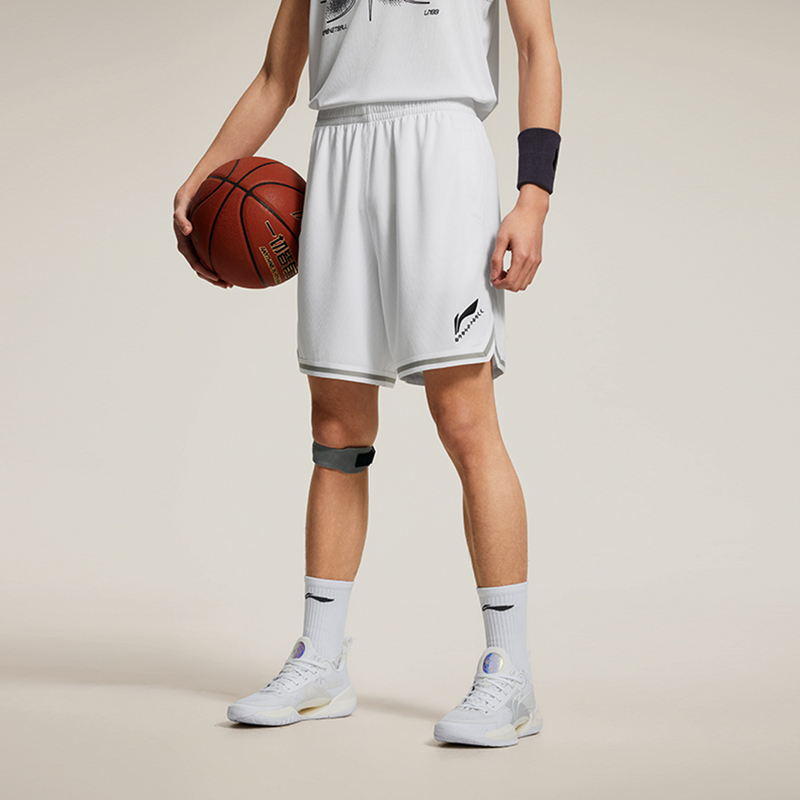 李宁CBA篮球系列男子比赛套装速干常规型短裤背心AATU011-5-B品