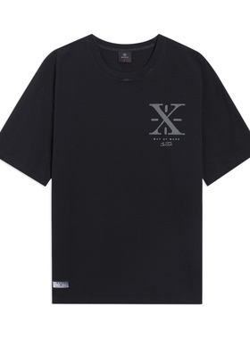 李宁短袖男款夏韦德系列时尚舒适透气宽松休闲短袖T恤ATSS421-B品