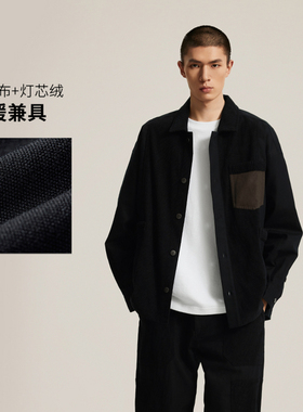 李宁韦德 x YNG DNA联名系列男子灯芯绒宽松休闲衬衫ASHU561-B品