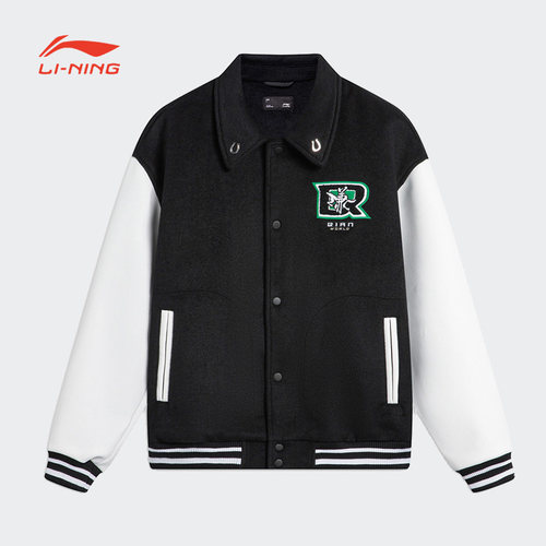 李宁风衣男冬季运动生活系列舒适宽松潮流休闲外套AFDT913-B品