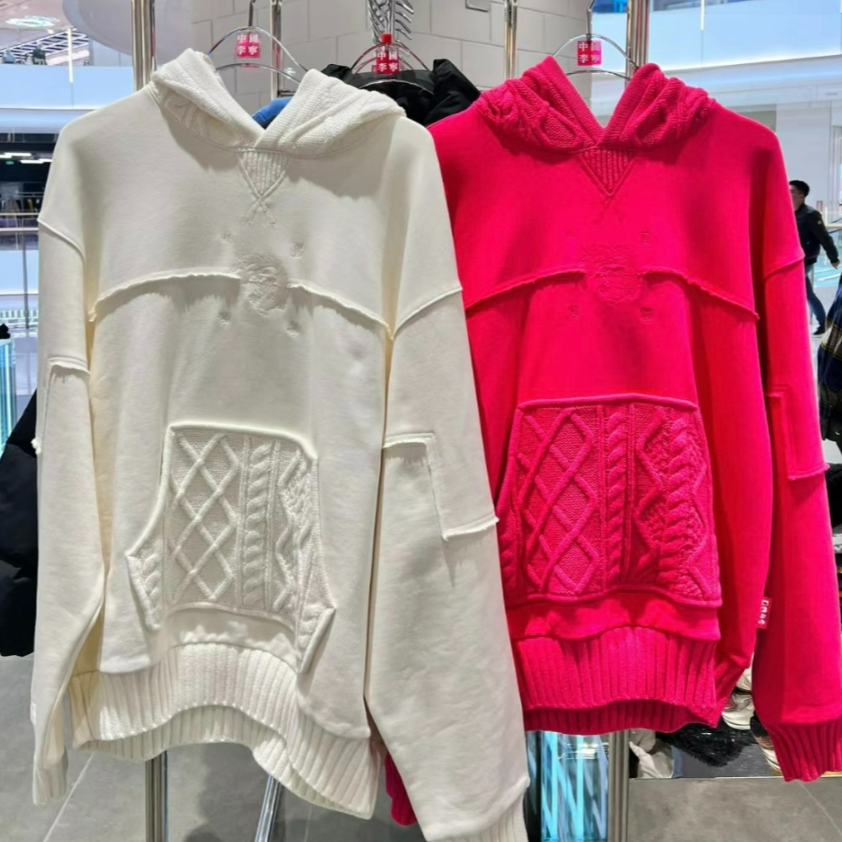 中国李宁春季新款男子运动休闲针织衫连帽毛衣卫衣AWDU339-B品