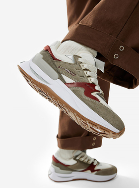 李宁001初心V2女子潮流运动休闲鞋缓震回弹舒适运动鞋AGCU062-B品