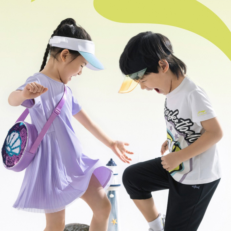 李宁新款男小童运动生活系列冰感舒适吸湿排汗短袖YHSU121-B品