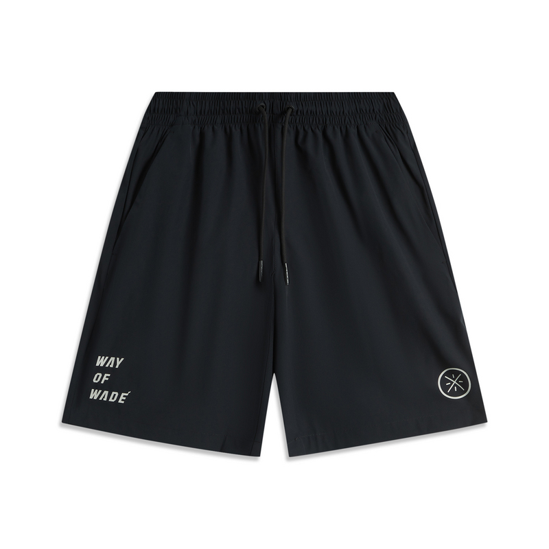 李宁运动裤男春季韦德系列舒适透气简约宽松运动短裤AKSU573--B品