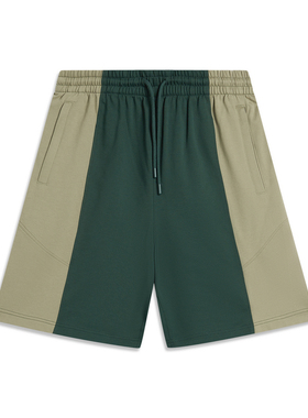 李宁运动裤男夏运动时尚系列透气百搭宽松休闲短卫裤AKSU593--B品