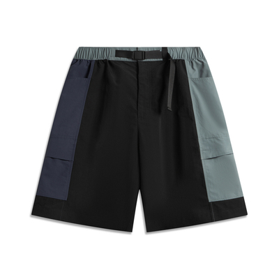 李宁男子2025夏季新款运动潮流宽松休闲防泼水五分裤AKSV569