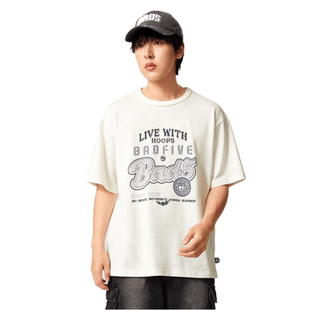 李宁反伍BADFIVE短袖秋男款时尚简约百搭宽松圆领文化衫AHSV217-