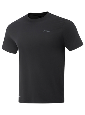 李宁短袖T恤2025夏季新款男子健身系列速干排湿运动上衣 ATSV289