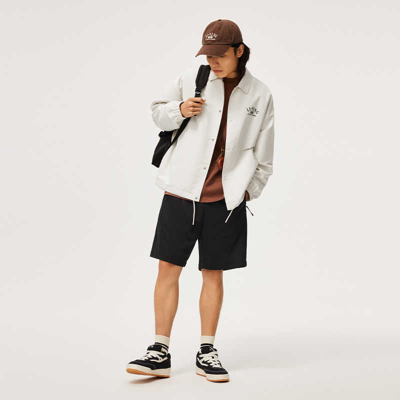 李宁2024夏季新品中国文化系列男速干凉爽宽松短卫裤AKSU313-B品