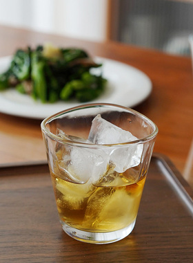 然而家 Drity咖啡杯不规则玻璃杯OCEAN耐热甜品冰美式威士忌酒杯