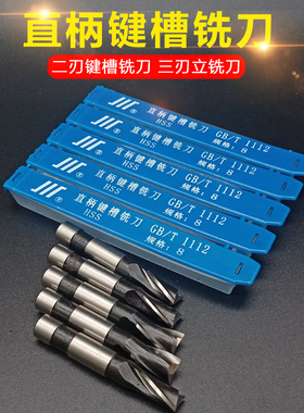 成量直柄白钢键槽立铣刀3 4 5 6 8 10 12 14 16 18 20mm二2三刃