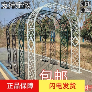 庭院爬藤花架拱门支架简易田园花架月季花架欧式网格架葡萄架包邮
