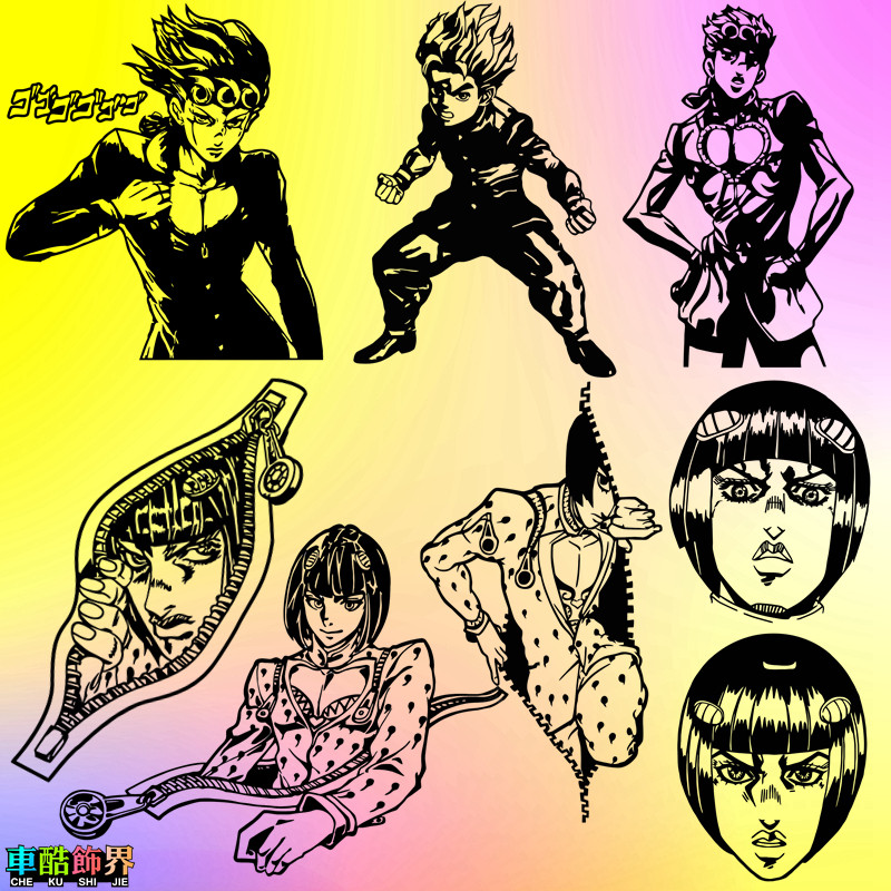 jojo的奇妙冒险 布鲁诺·布加拉提 布姐 乔鲁诺 汽车主机电脑贴纸