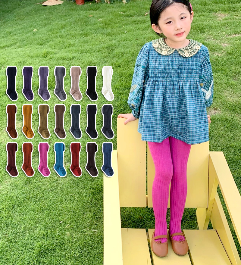 儿童打底裤秋季纯色公主长袜