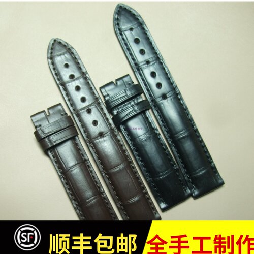 鳄鱼皮表带全手工制作