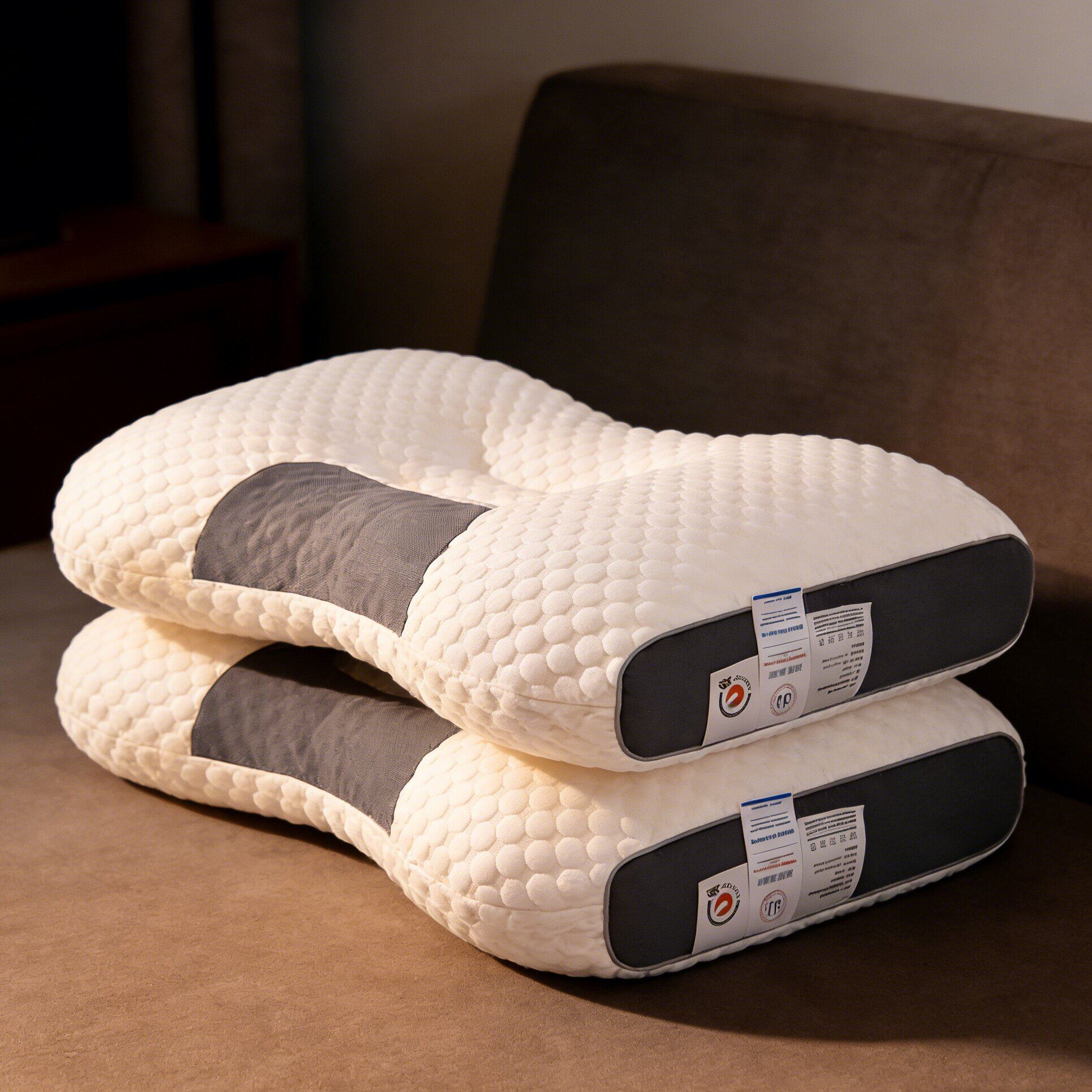 枕头枕芯家用护颈椎助睡眠一对成人不塌陷高弹枕单人学生宿舍专用