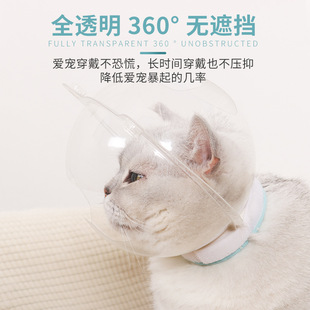 宠物猫咪透明太空球形头套防舔防咬透气无遮挡通风可爱 新品