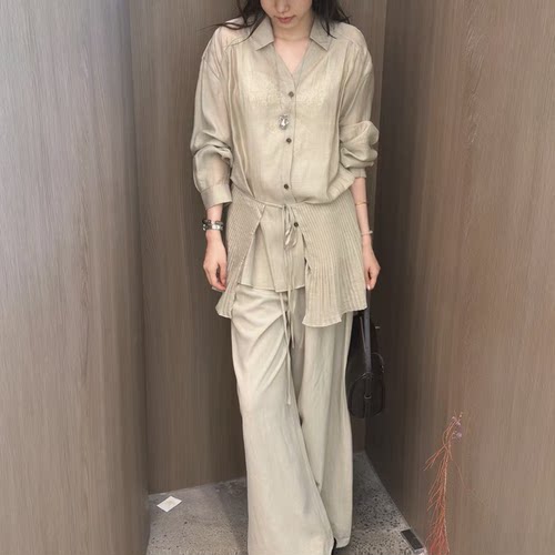E1新款轻奢洋气时髦女装气阔腿裤休闲百搭舒适7271