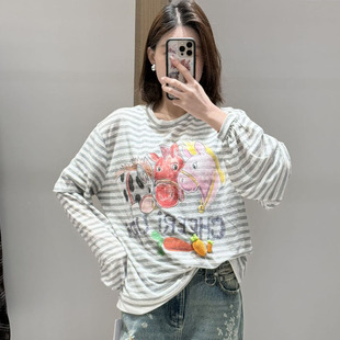 三个好马友假两件休闲宽松长袖 CHEERi 新款 2026年春季 T恤上衣 UPi