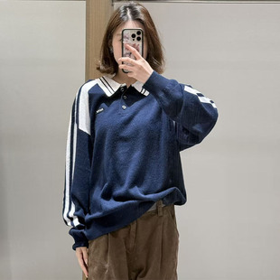 现货 翻领拼色长袖 FIZZFLY 设计师新款 羊绒衫 26春季