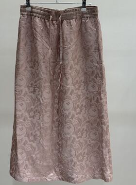 M |现货询价 26设计师品牌春季新款6腰部抽绳暗花半身裙