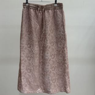 新款 26设计师品牌春季 6腰部抽绳暗花半身裙 现货询价