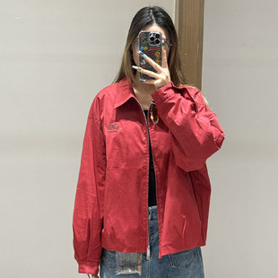 红色长袖 AVVENN设计师品牌26早春新品 百搭拉链外套 现货