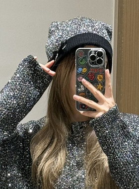 【现货】FIZZFLY | 25冬季设计师品牌新款珠片羊毛帽