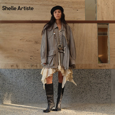 【现货】SHELLE ARTISTE26春季新款镂空手工钩花跳舞吧背心连衣裙