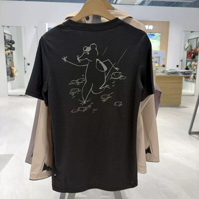 攀山鼠白昼达古速干羊毛短袖T