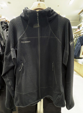 韩国25猛犸象MAMMUT Grid ML Hooded Jkt 抓绒衣夹克连帽保暖男女