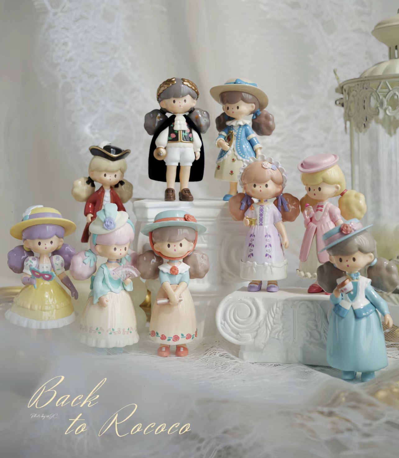 现货molinta爆米花妹妹梦回洛可可系列盲盒手办女生穿搭礼物