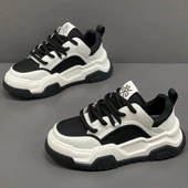 40透气皮面板鞋 加大码 子42 2025新款 平底大号小白鞋 女鞋 41到43秋季