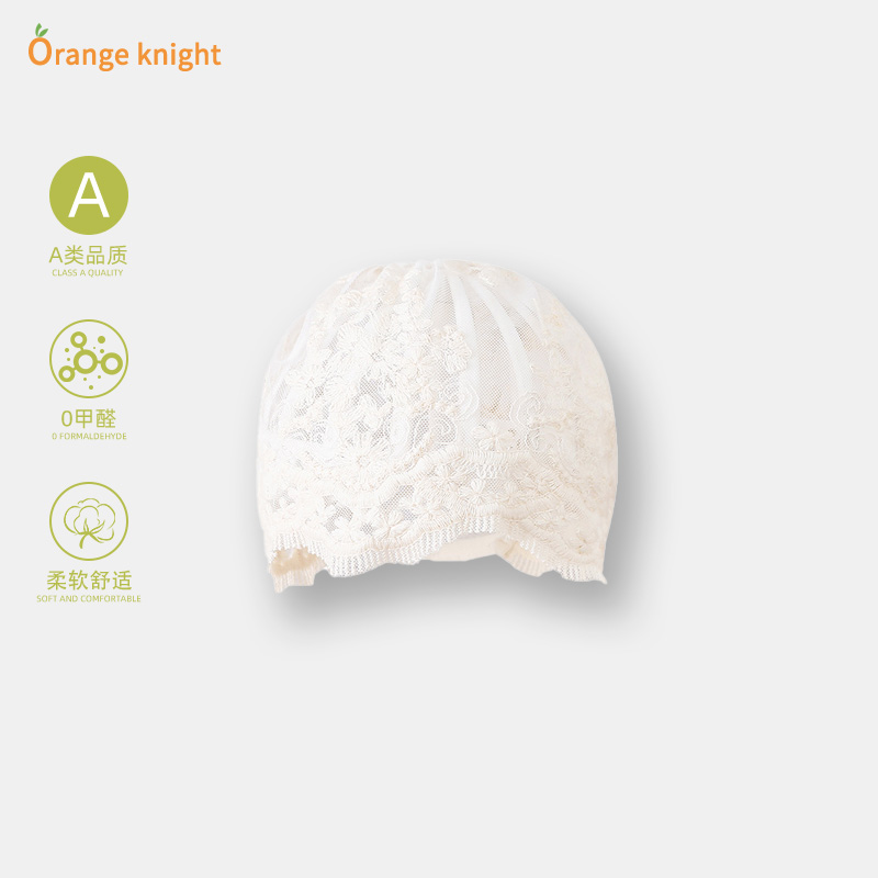 女宝宝帽子春秋薄款胎帽婴儿夏天宫廷新生夏款遮阳纯棉公主风夏季