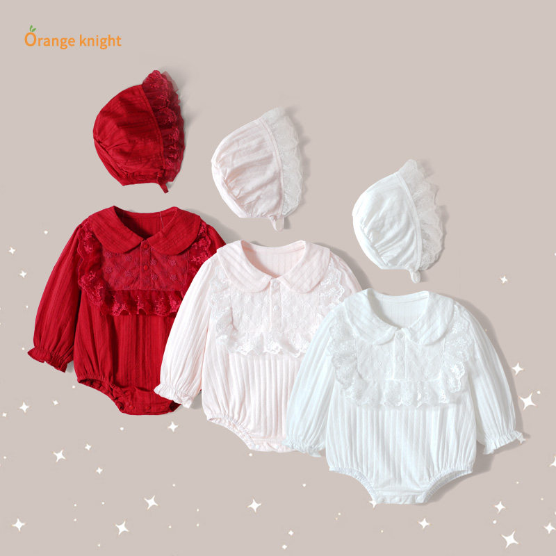 时尚初生宝宝包屁哈衣2026年春秋季新款小月龄婴儿哈衣外出服