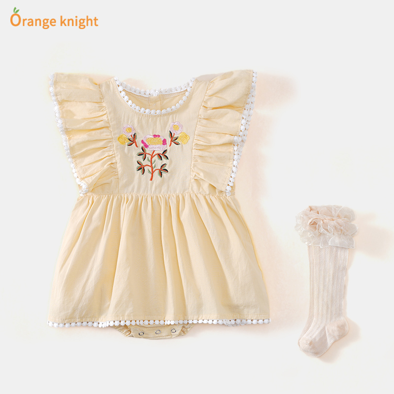 婴儿韩版公主裙夏装包屁裙子爬服