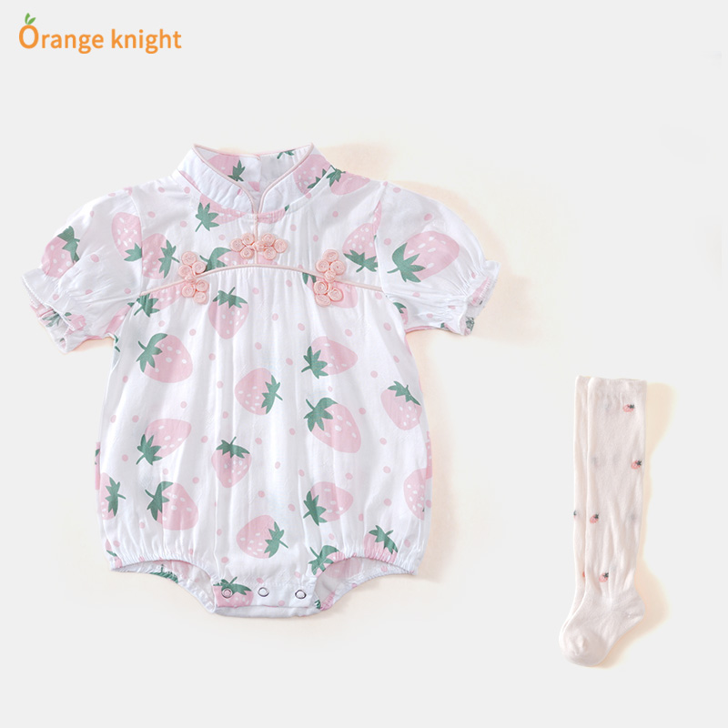 婴儿旗袍女宝宝夏装包屁衣