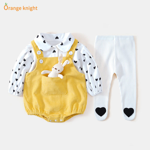 女宝宝秋季卫衣套装网红洋气衣服