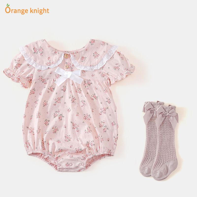 婴儿夏装淑女小碎花公主包屁衣服