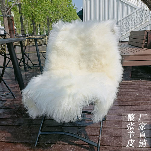 整张羊皮毛一体沙发垫羊毛椅子垫加厚长毛地毯飘窗汽车垫真皮皮料