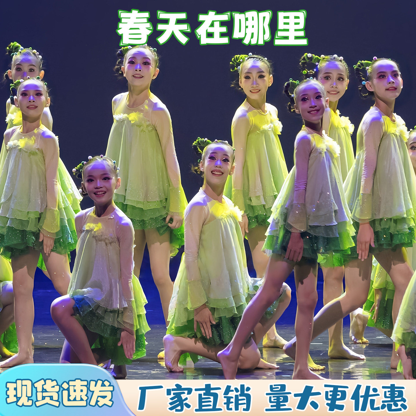 第十三届小荷风采《春天在哪里》儿童舞蹈服演出服舞台表演服