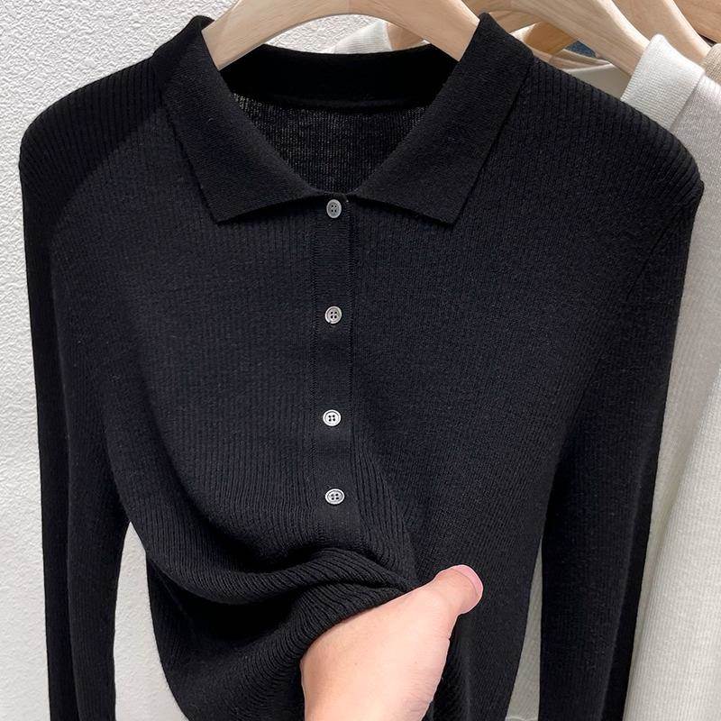 2025秋季新款领针织开衫毛衣女气质通勤修身洋气上衣薄款外套