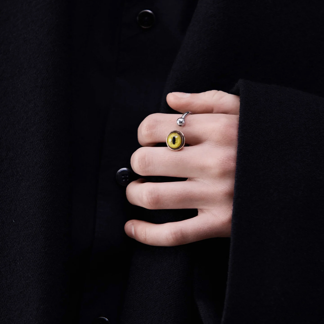 AetherisLEM风可调节猫眼戒指