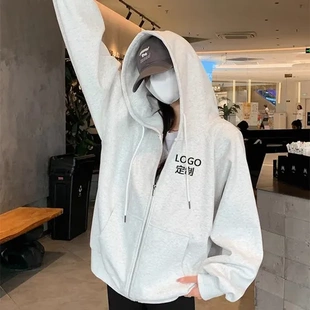 定制diy工作服卫衣连帽订制班服印春秋季团队严选外套logo印字图