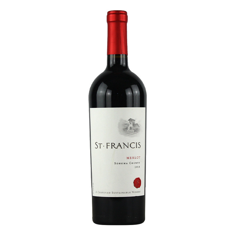 美国圣弗朗西丝酒园梅洛红葡萄酒 St. Francis Merlot