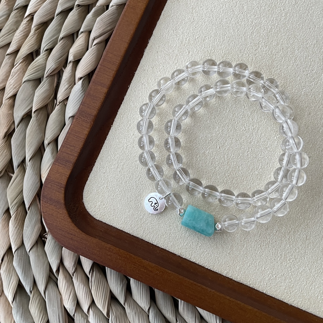 贝奇手作·去掉负面情绪与杂念~给自己勇气！ 白水晶天河石手串